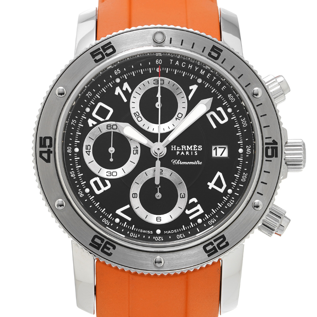 エルメス クリッパー ダイバー クロノグラフ CP2.910 ブラック メンズ