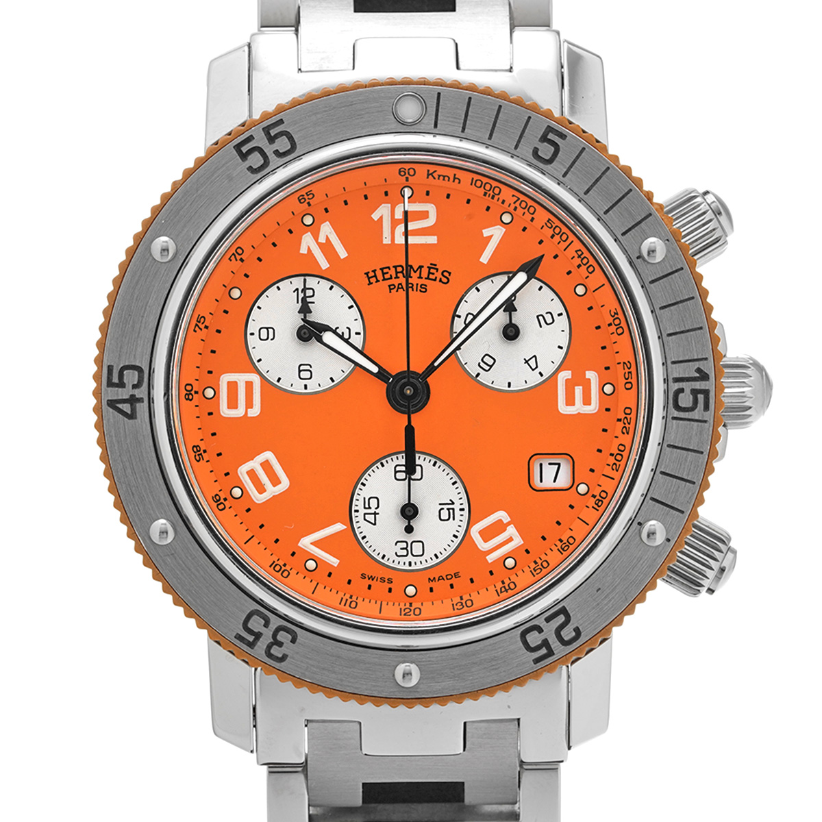 エルメス クリッパー ダイバー クロノグラフ CL2.916 オレンジ