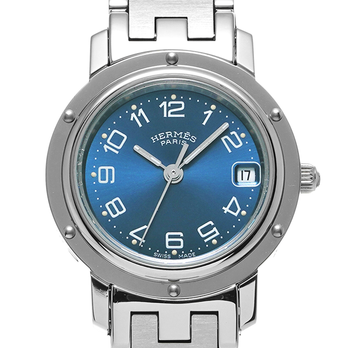 エルメス クリッパー ブルー レディース 時計 【中古】【wristwatch