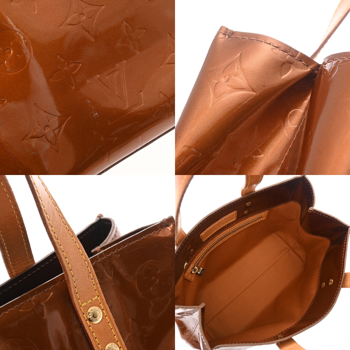 ルイヴィトン モノグラムヴェルニ リード PM ブロンズ M91146 ヴェルニ