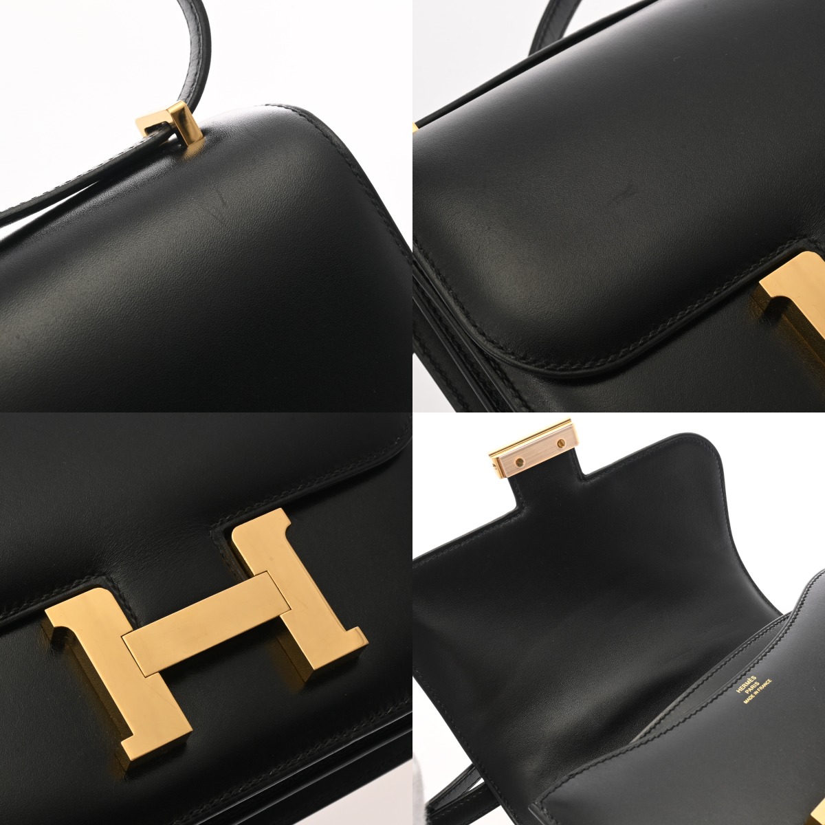 エルメス コンスタンス3 18 ブラック ボックスカーフ レディース