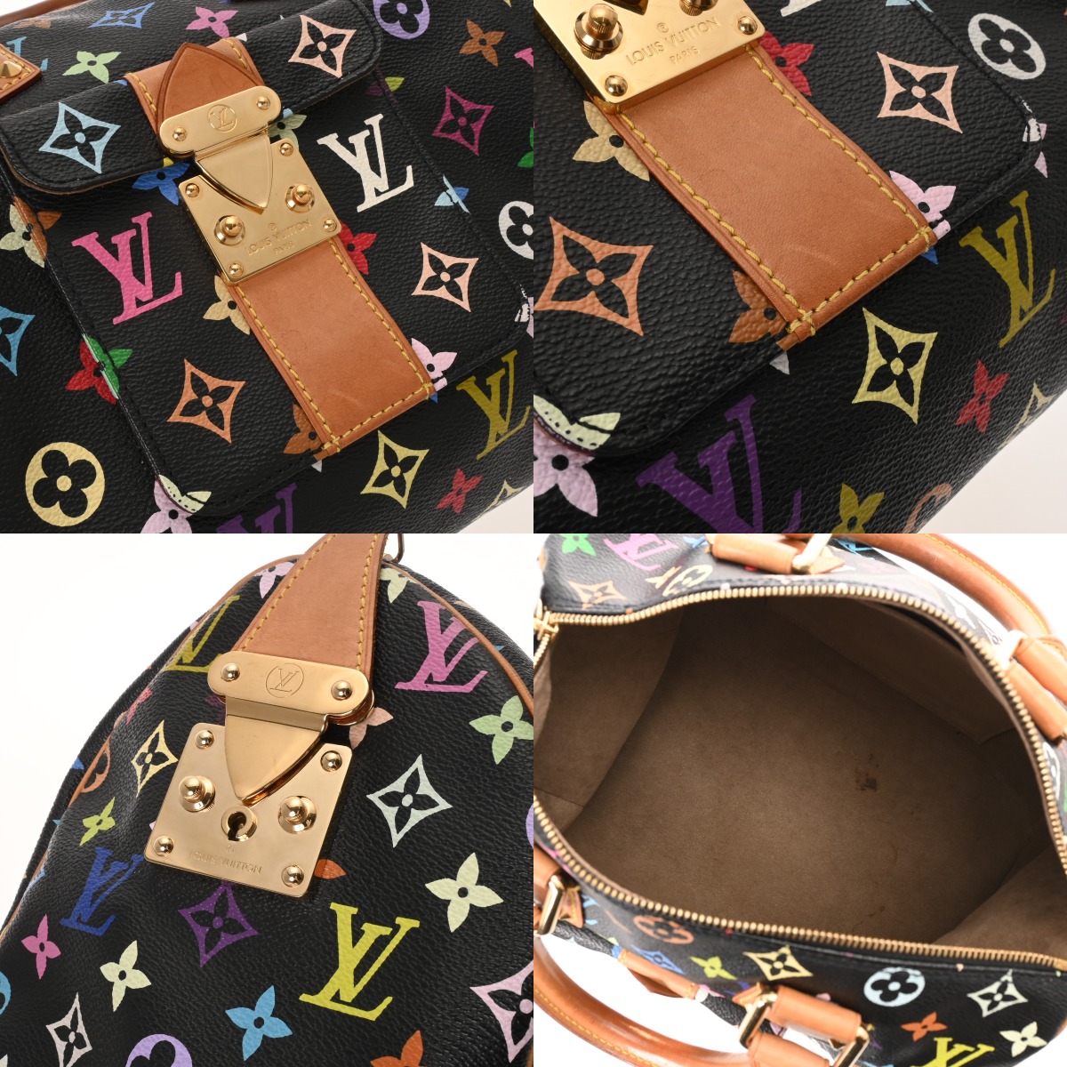 ルイヴィトン マルチカラー スピーディ 30 ノワール M92642 モノグラム