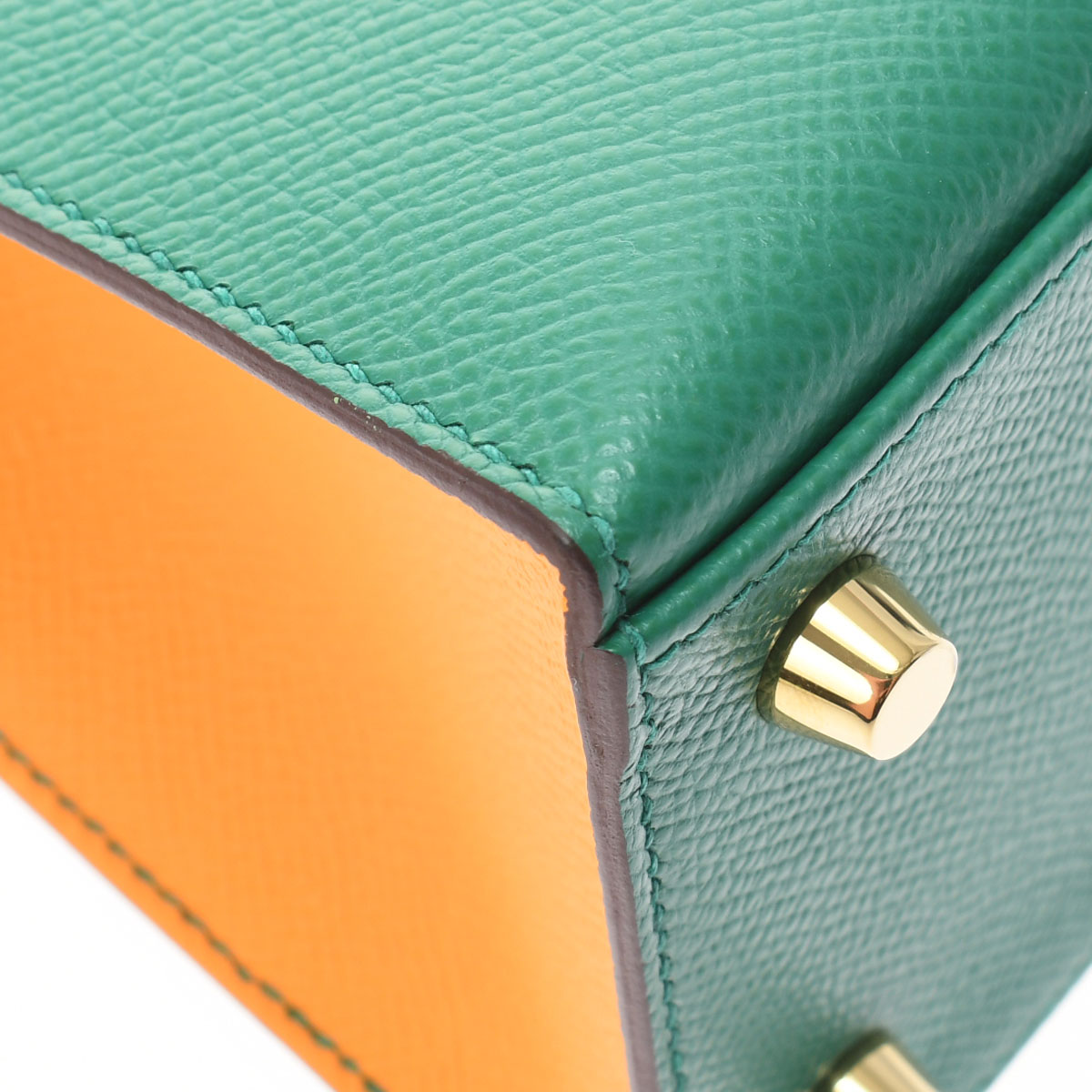 エルメス / HERMES ケリー25 外縫い SPオーダー グリーン/ジョーヌ