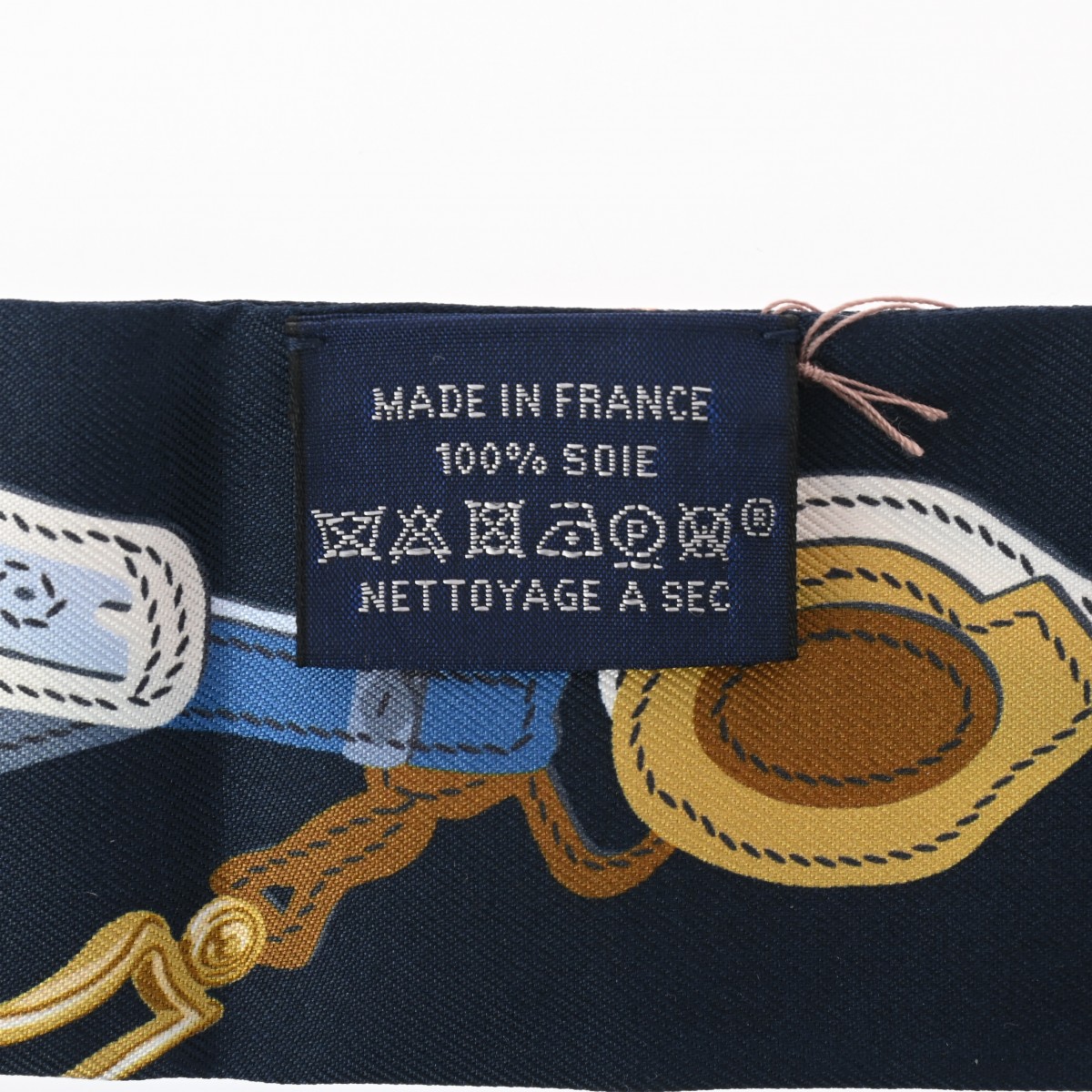 エルメス ツイリー BRIDES DE GALA ネイビー シルク100％ レディース