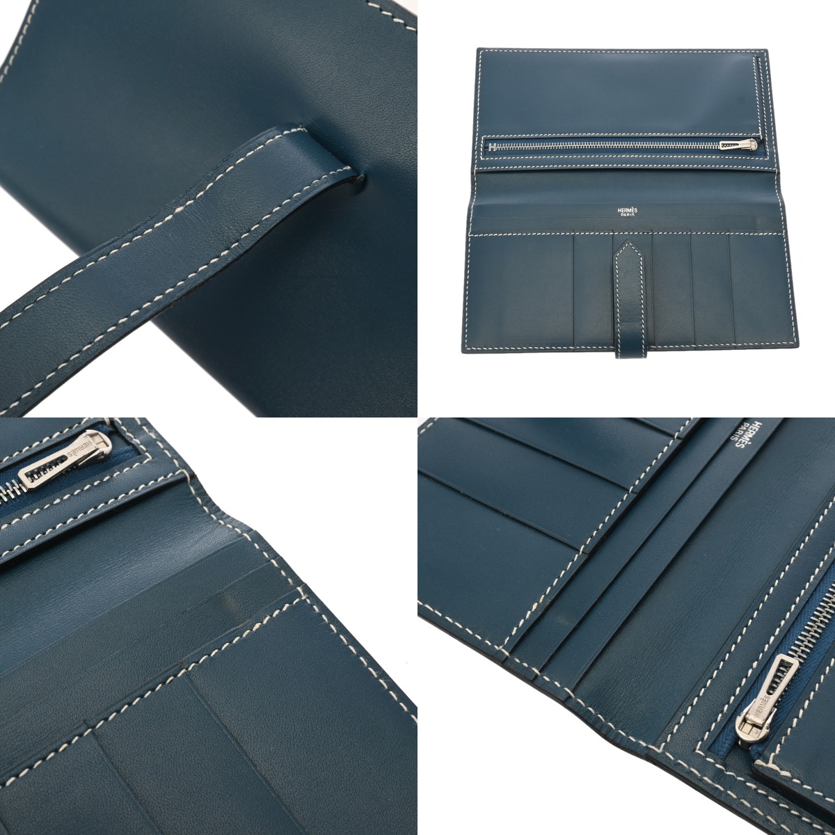 エルメス ベアン クラシック ブルータラサ ボックスカーフ レディース