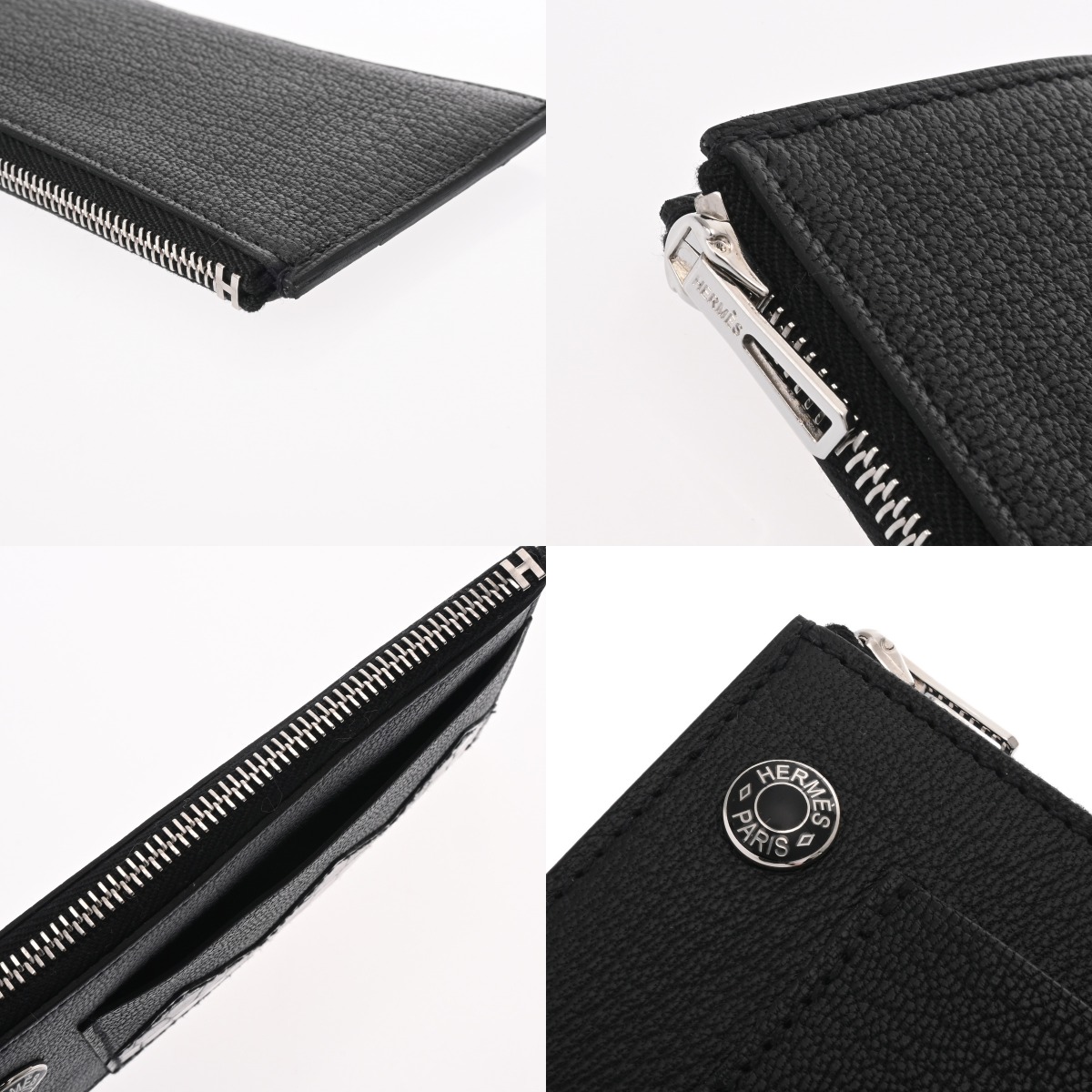 エルメス カードホルダー ブラック アリゲーターリセ/シェーブル ユニ