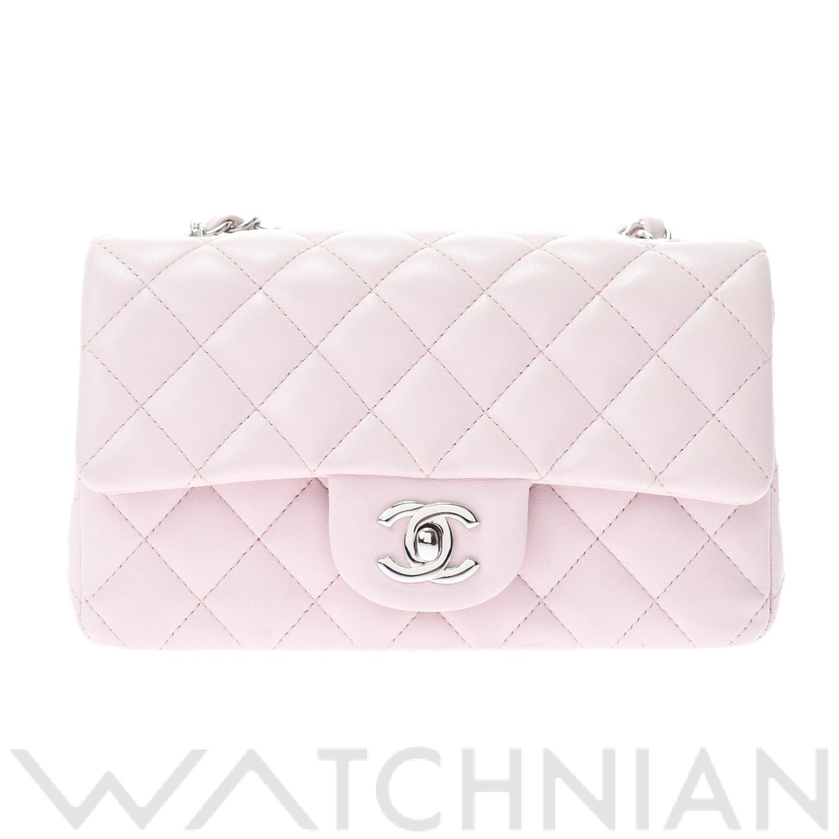 マトラッセ ミニフラップバッグ 20 ライトピンク/シルバー金具 A69900