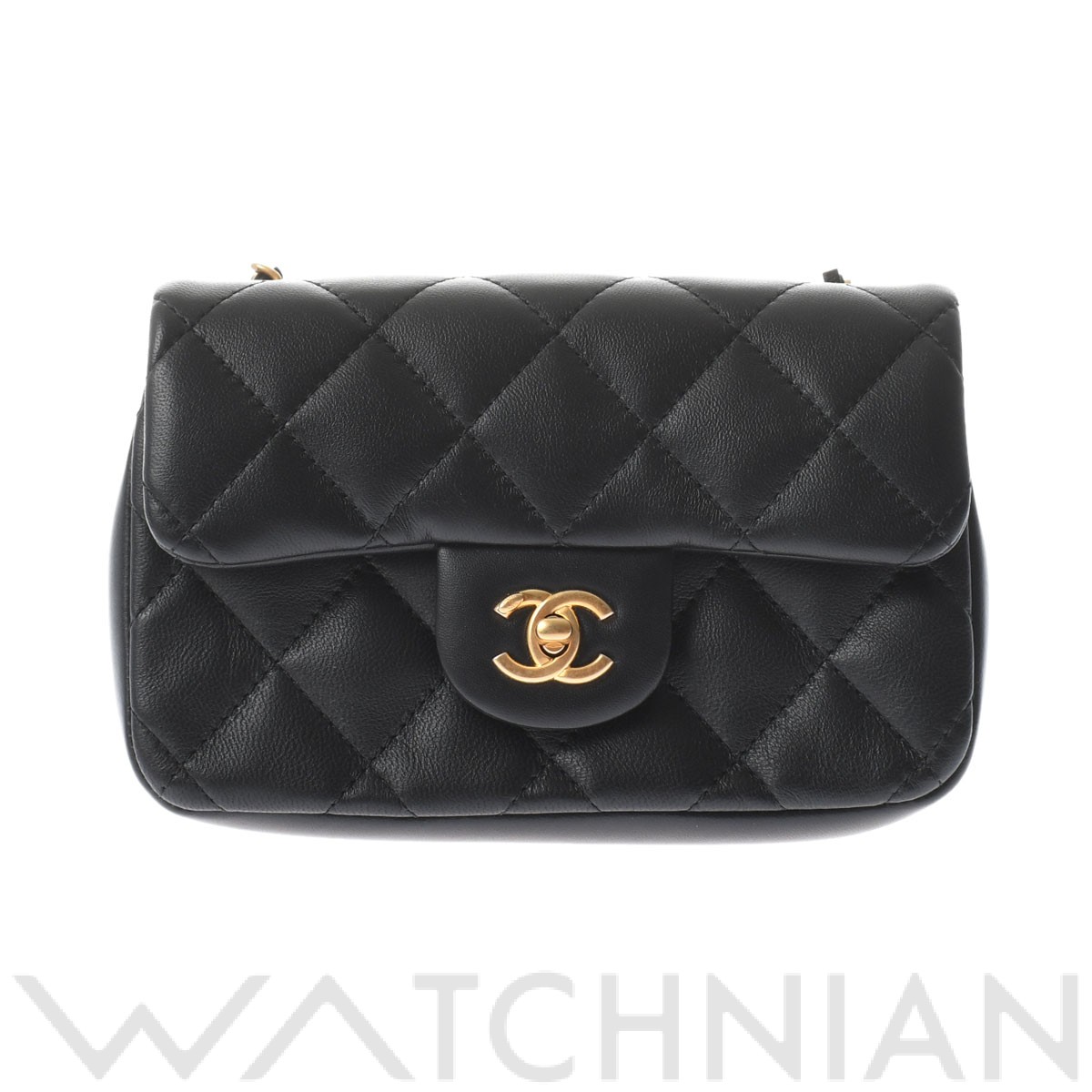 シャネル / CHANEL マトラッセ ミニフラップバッグ 2022年AW ブラック