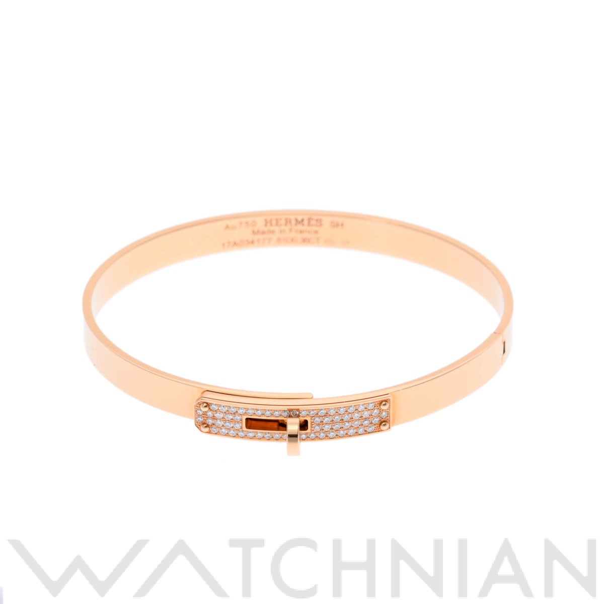 エルメス ケリーブレスレット ダイヤ0.36ct ゴールド K18ピンク