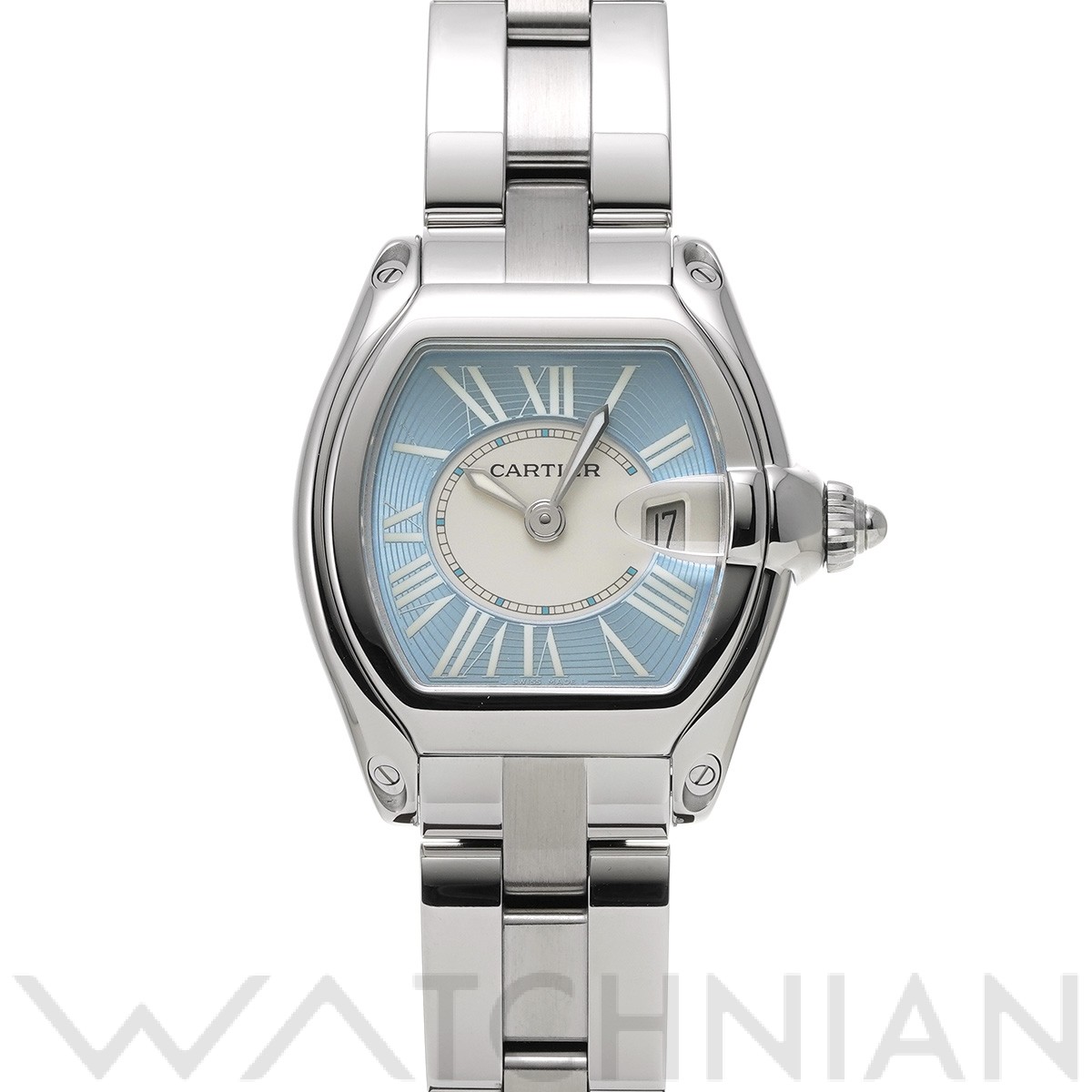 カルティエ / CARTIER ロードスター SM W62053V3 ブルー/シルバー