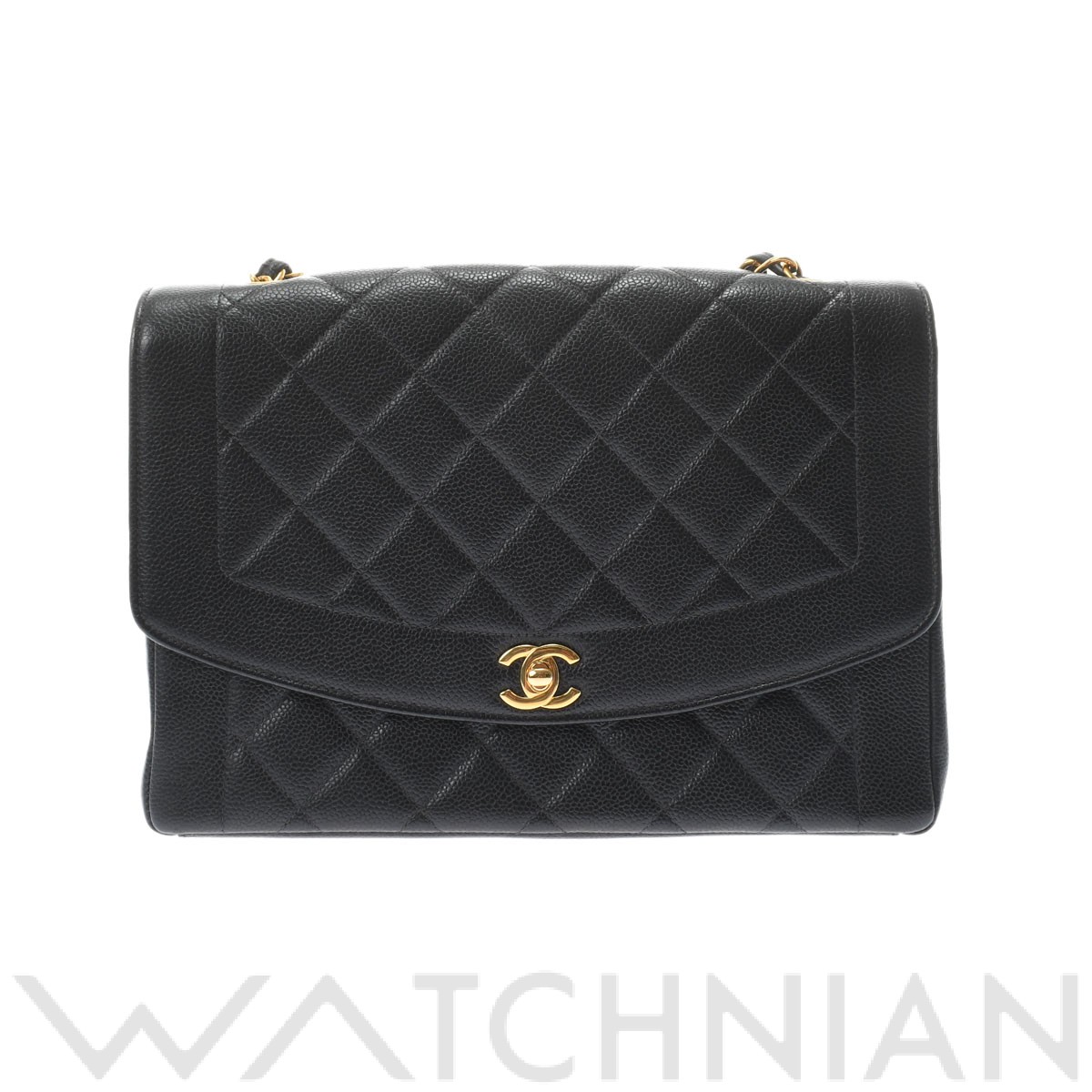 シャネル / CHANEL マトラッセ ダイアナフラップ チェーンショルダー28