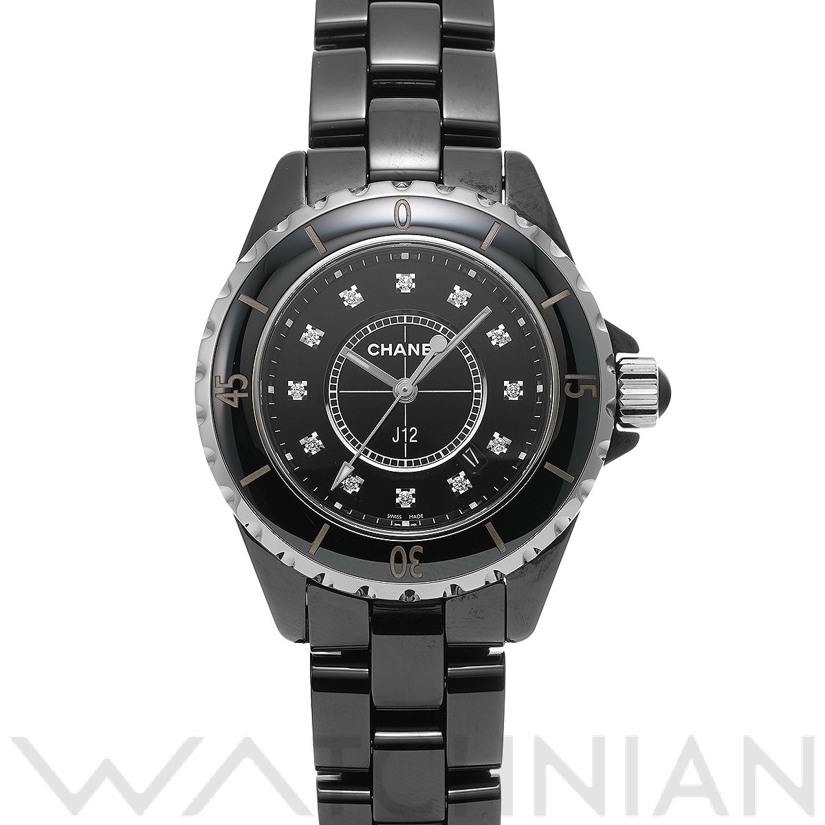 シャネル / CHANEL J12 33MM H1625 ブラック/ダイヤモンド レディース