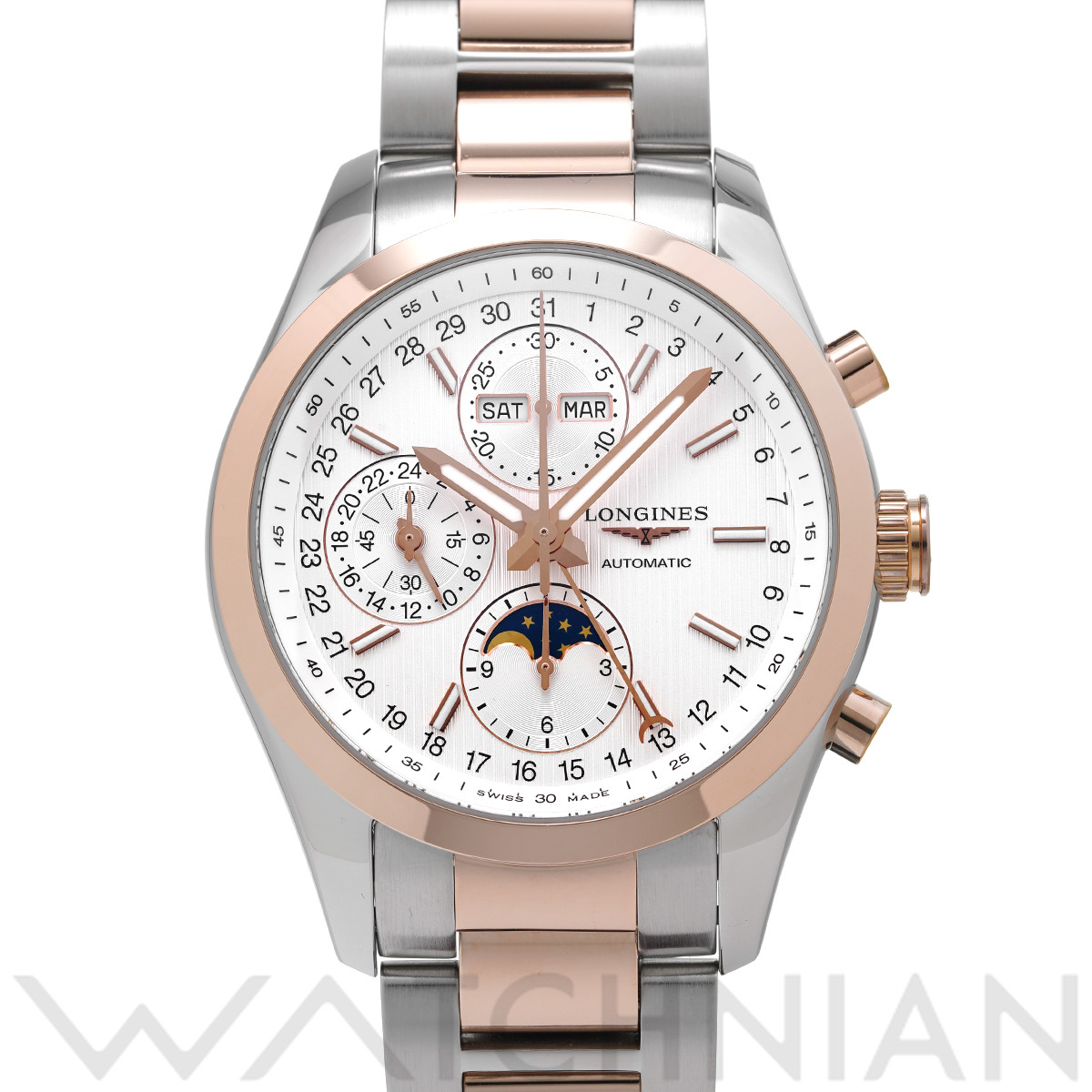 ロンジン コンクエスト クラシック ムーンフェイズ クロノグラフ L2