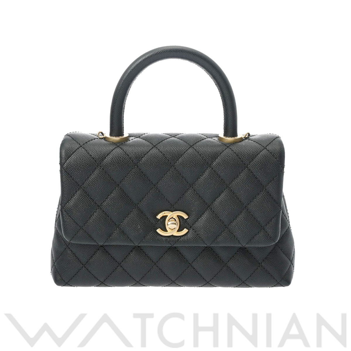 シャネル マトラッセ ココハンドル XS ブラック/ゴールド金具 A92990