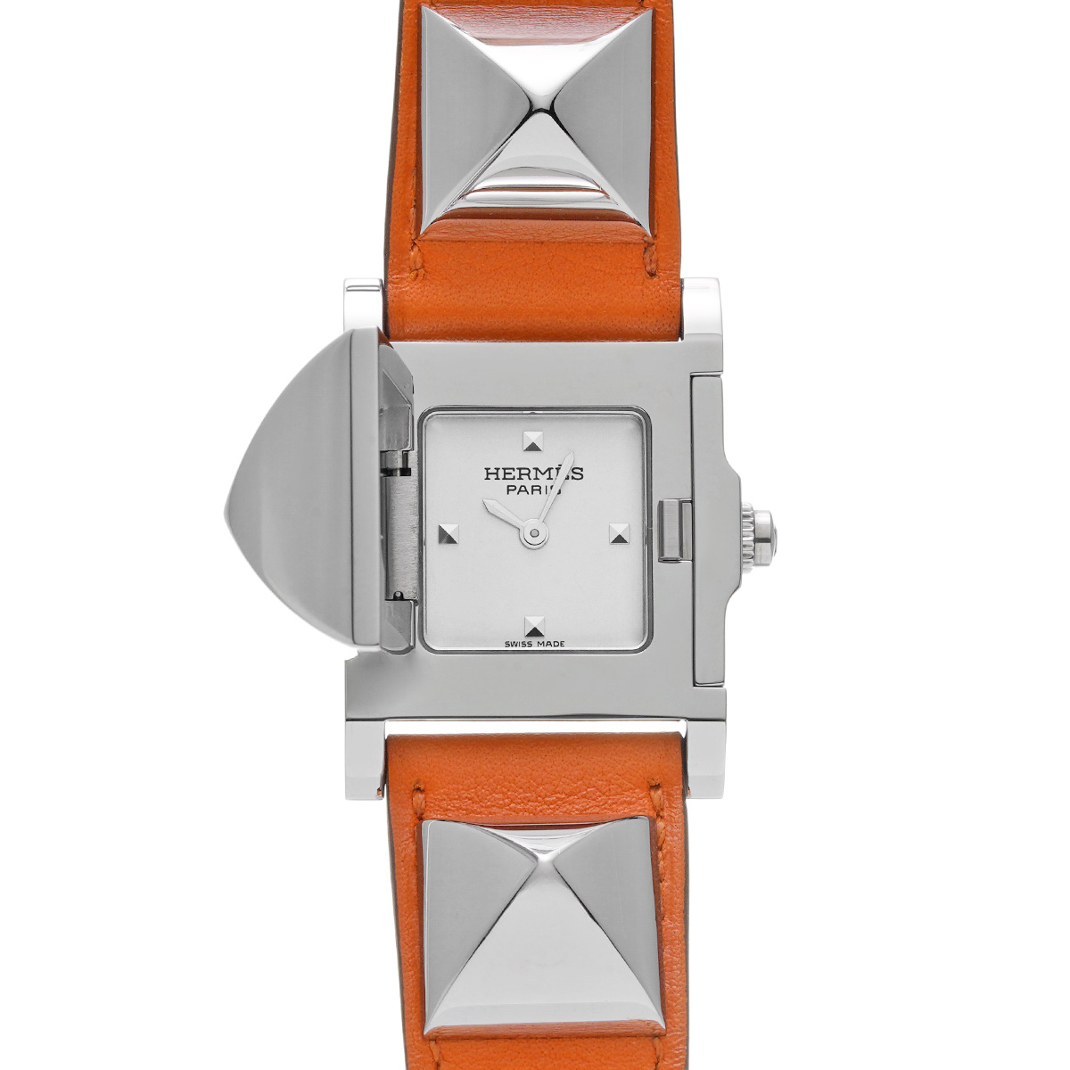 エルメス メドール ME3.210 シルバー レディース 時計 【中古