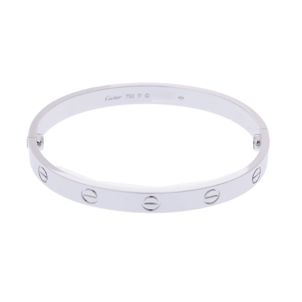 カルティエ ラブブレスレット #17 新型 シルバー K18ホワイトゴールド