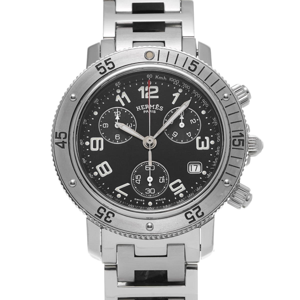 エルメス クリッパー ダイバー クロノグラフ CL2.910 ブラック メンズ