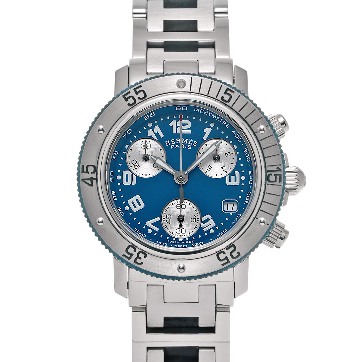 エルメス クリッパー ダイバー クロノグラフ CL2.317 ブルー/シルバー