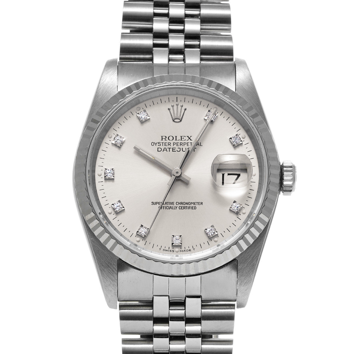 ロレックス デイトジャスト 16234G シルバー/ダイヤモンド メンズ 時計