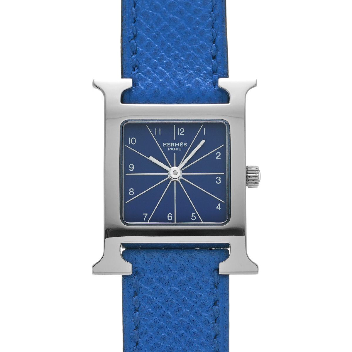 エルメス Hウォッチ HH1.210 ブルー レディース 時計 【中古