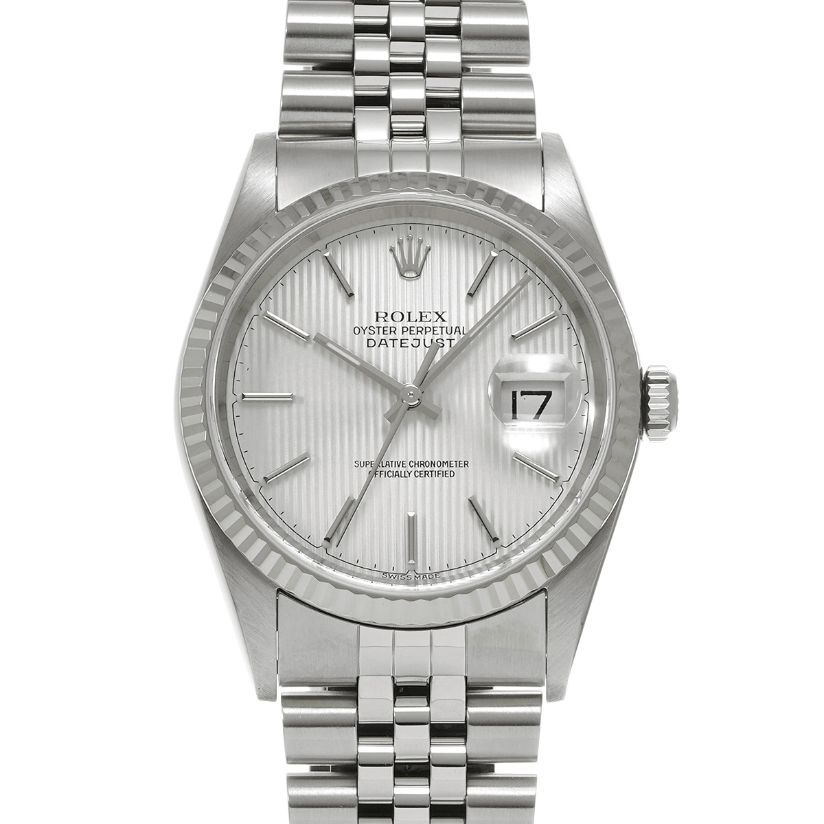 ロレックス デイトジャスト 16234 シルバータペストリー メンズ 時計