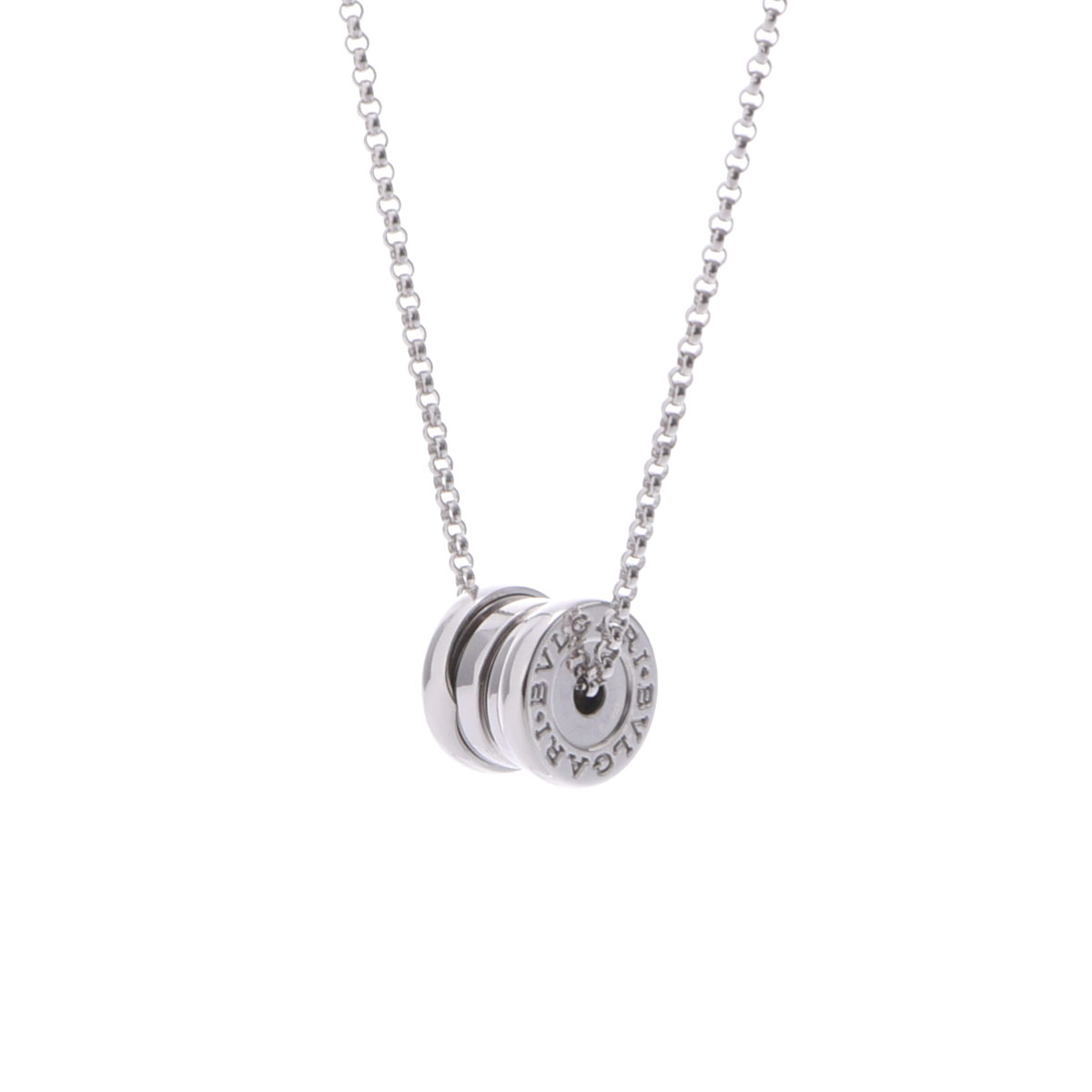 ブルガリ B-ZERO1 ミニ ネックレス シルバー K18ホワイトゴールド WG