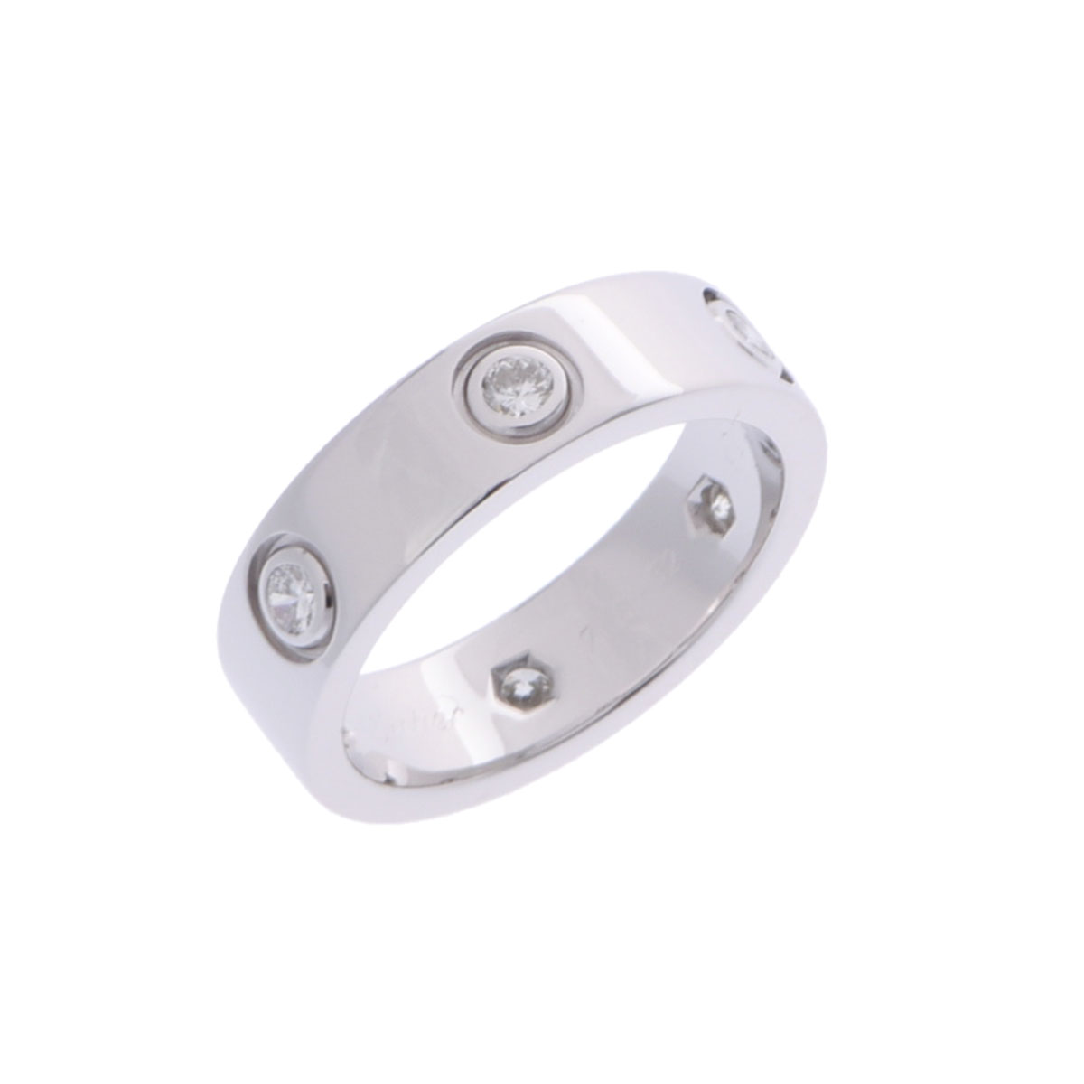 カルティエ ラブリング #52 フルダイヤ シルバー K18ホワイトゴールド