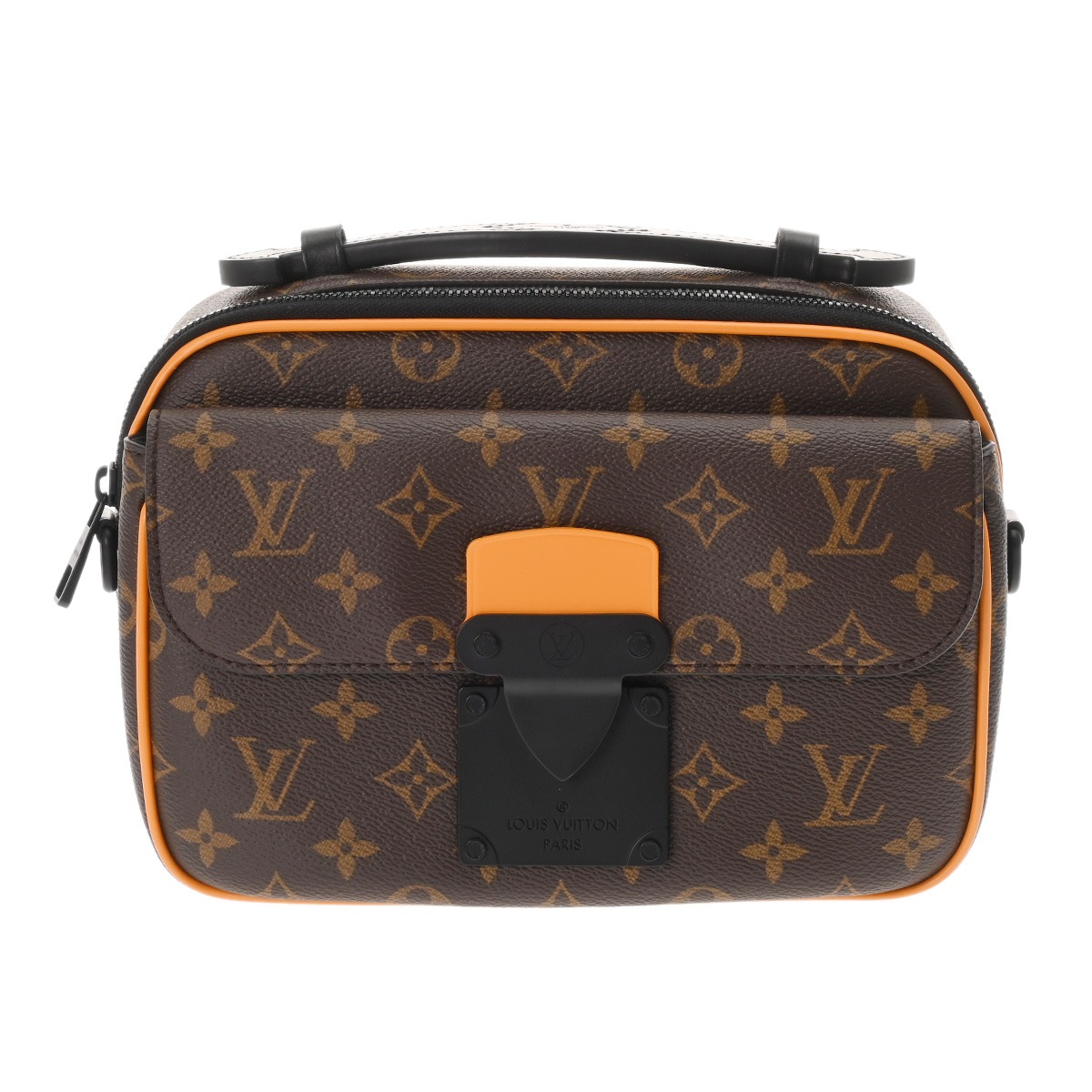 ルイ ヴィトン モノグラムマカサー Sロック メッセンジャー サフラン