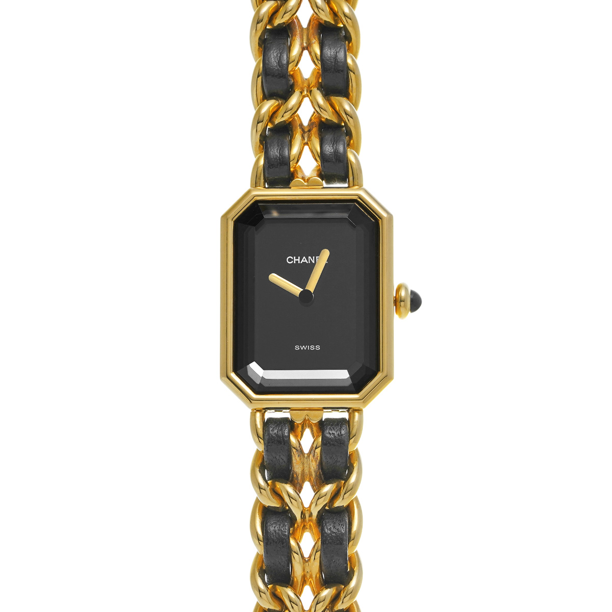 シャネル プルミエール M H0001 ブラック レディース 時計 【中古