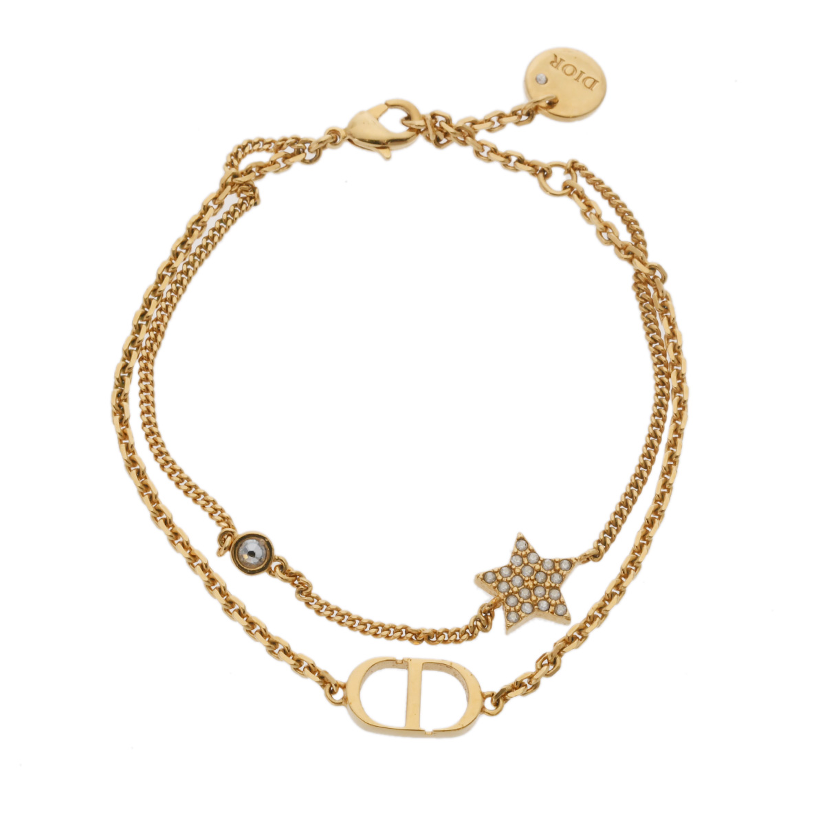 ディオール PETIT CD ダブルブレスレット ゴールド/ホワイト