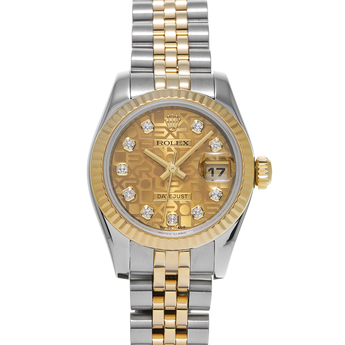 ロレックス デイトジャスト 179173G シャンパンコンピュータ