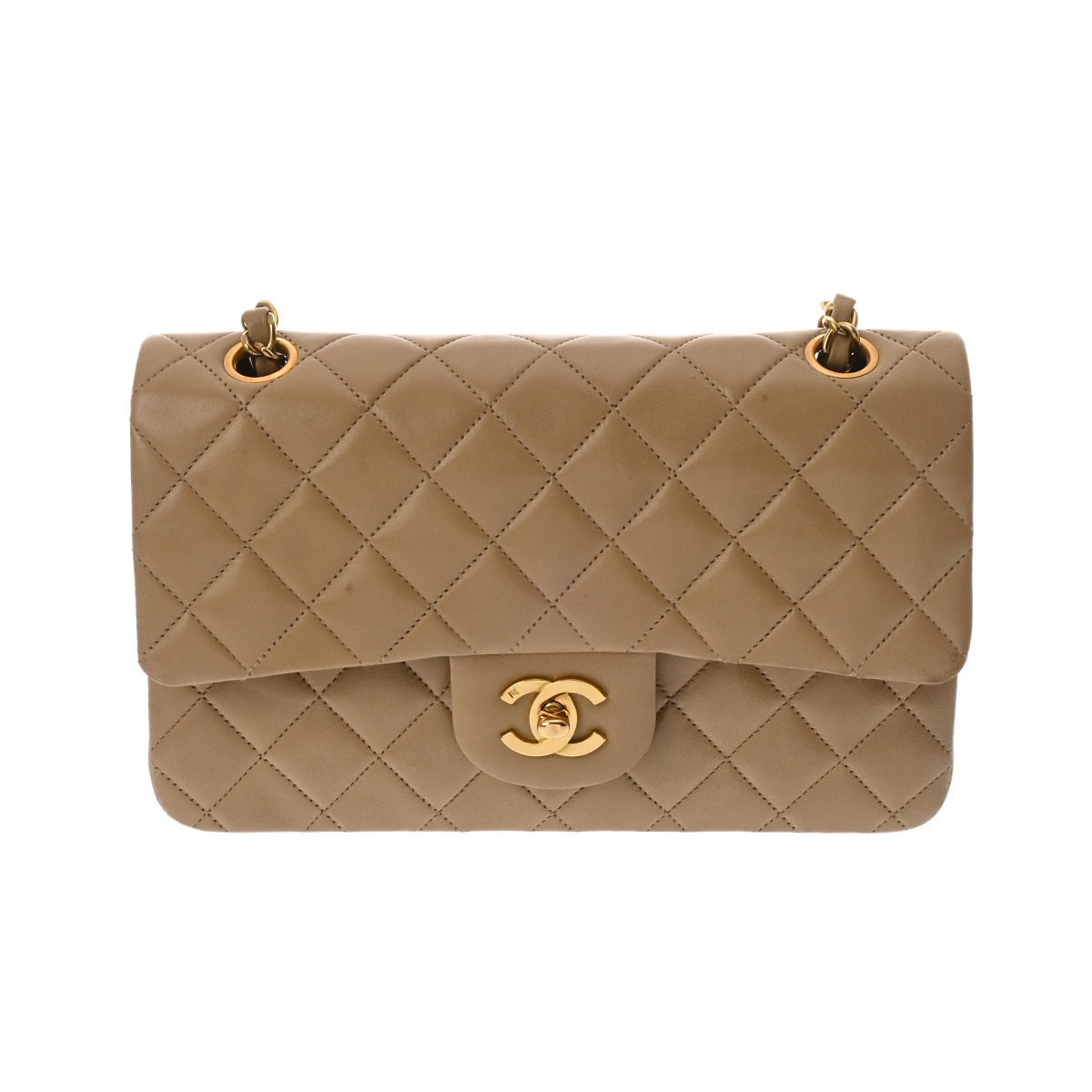 シャネル マトラッセ Wフラップ Wチェーンショルダー 23 ベージュ