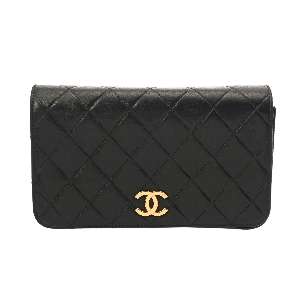 シャネル マトラッセ プッシュロックチェーンショルダー ブラック