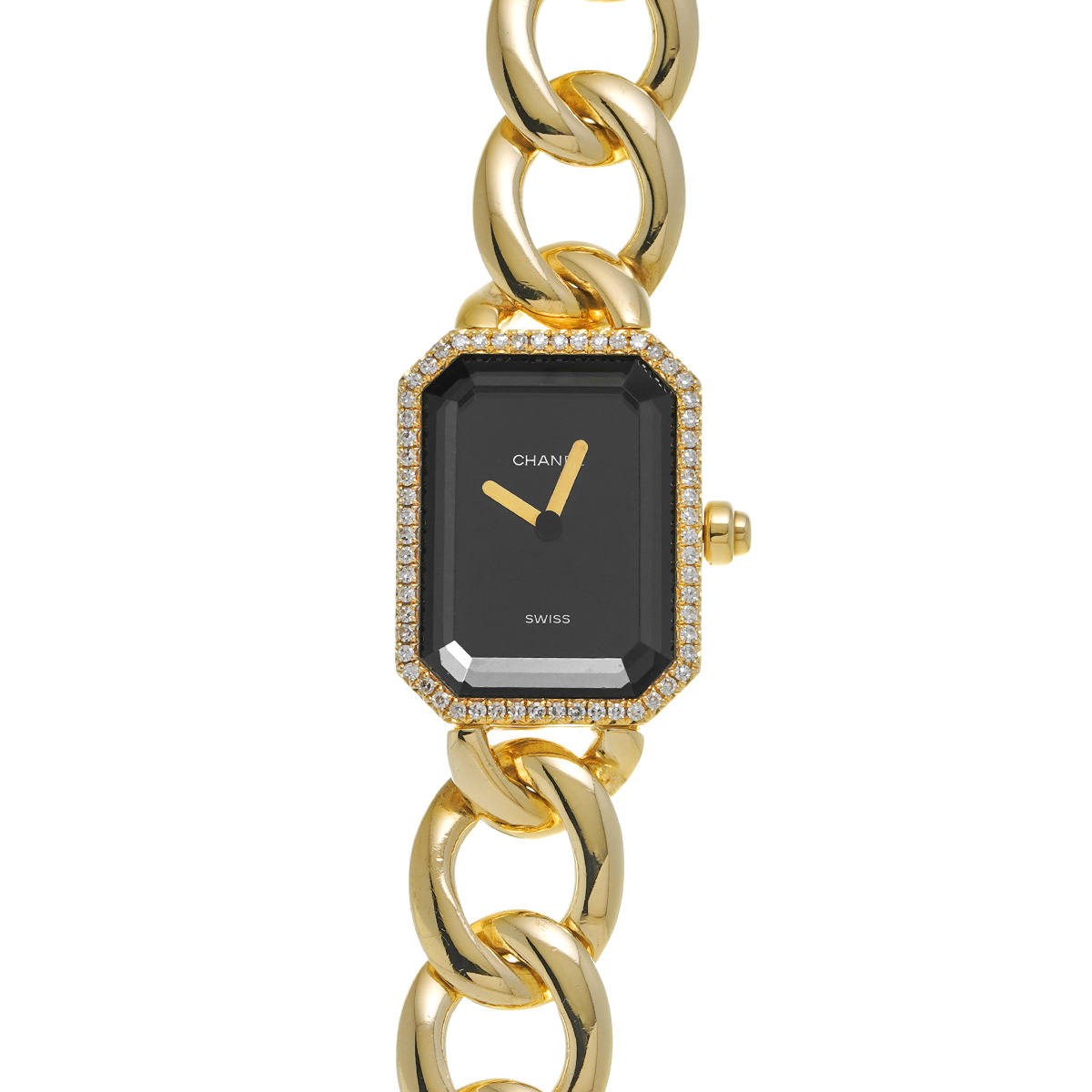 シャネル プルミエール XL H0113 ブラック レディース 時計 【中古