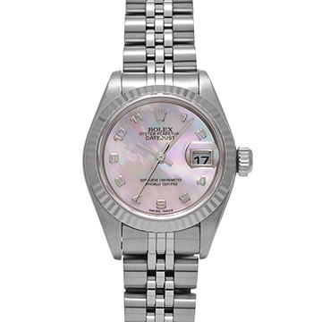 ロレックス デイトジャスト 79174NA ピンクシェル レディース 時計