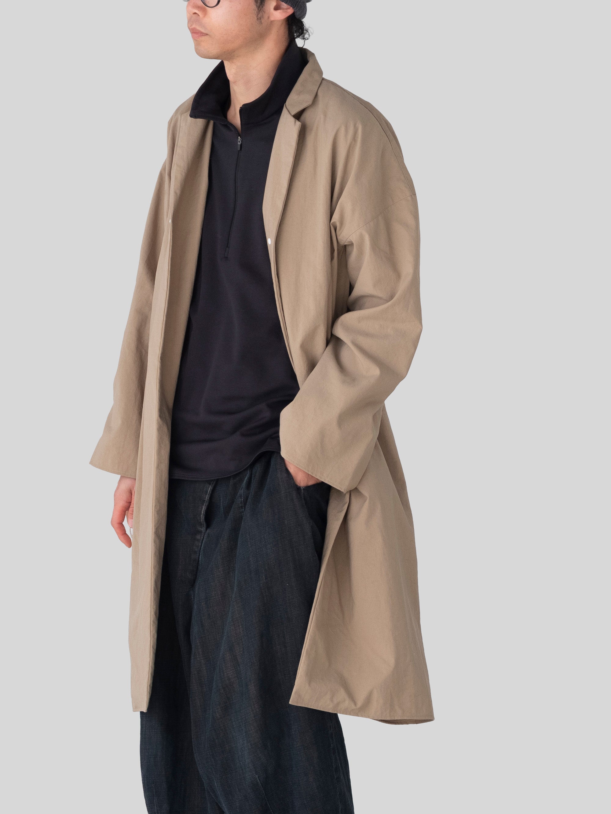 ナイロン リバリーコート テーラードカラー｜MUYA