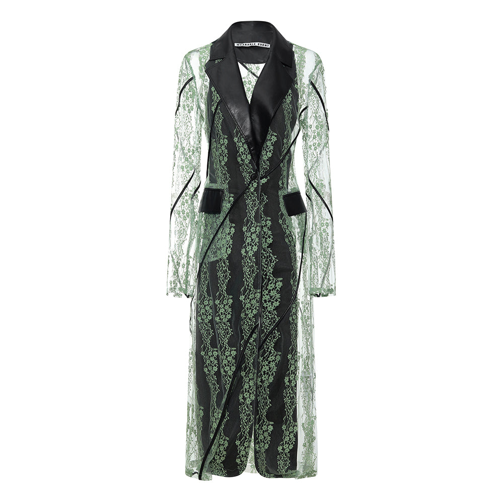 Lace Sliced Cutting Coat – WEARABLE EVENT