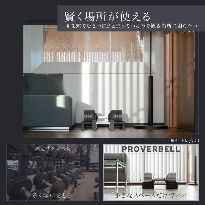 プロバーベル 41.5kg 1.5kg刻み 1個 / 2個セット / 各種 セット 可変式