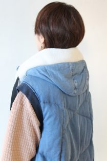 アヤン（ayane）テンセルデニムダウンベスト／ブルー - 22,176円