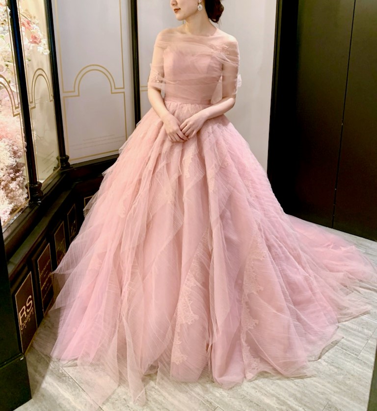 新作！2WAYで楽しめる大人ピンクのJUNO(ジュノ)オリジナルカラードレス