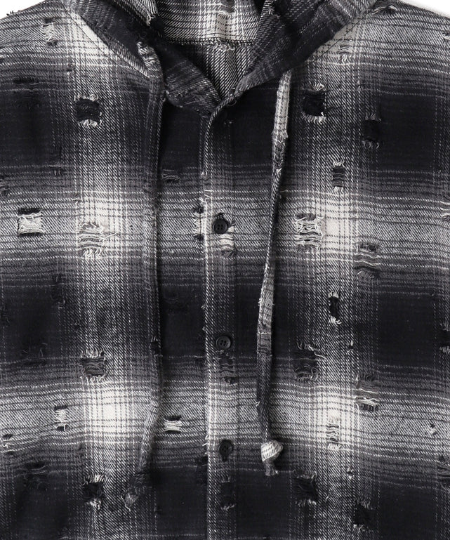 ダメージフードチェックシャツ – WEGO ONLINE STORE