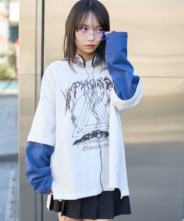 フェイクレイヤードグラフィックT（LS）｜WEGO（ウィゴー） – WEGO