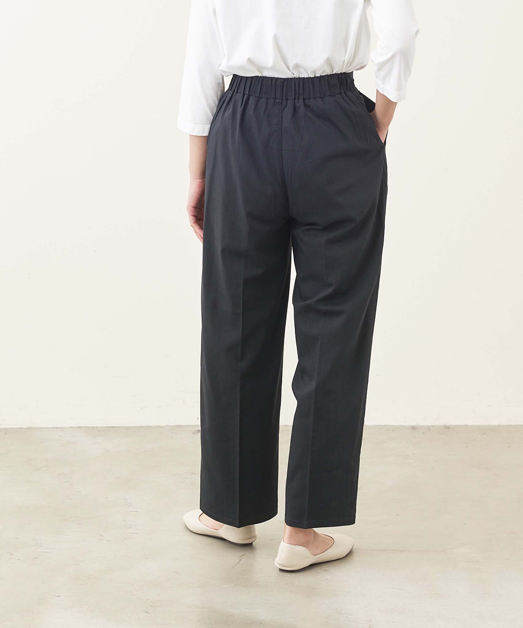 WWO 涼しい麻のタックストレートパンツ(レディース・TRICKZIP)_8114172