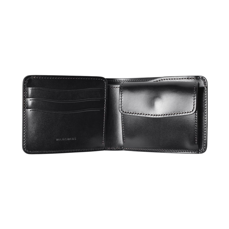 小銭入付二つ折り財布《グラウンダー》シェルコードバン｜WILDSWANS
