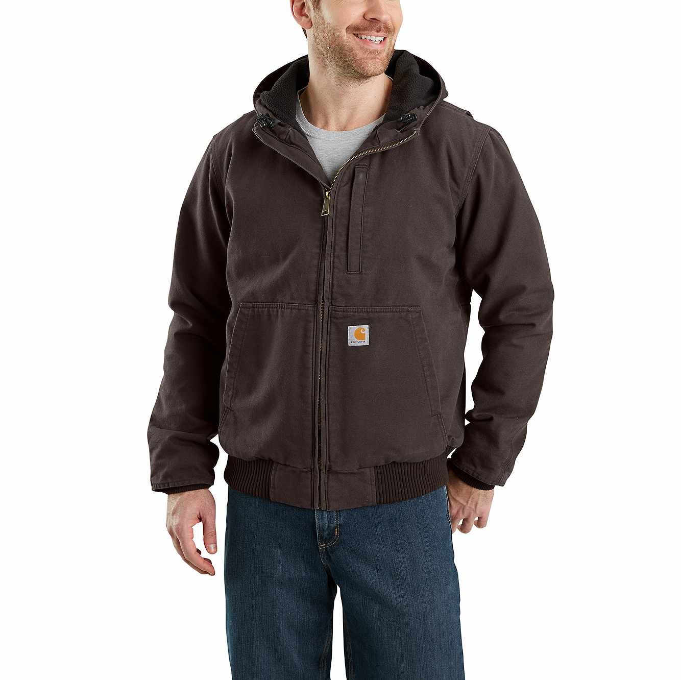 Carhartt Men's Jacket: 103371 201 Dark Brown Full Swing Armstrong