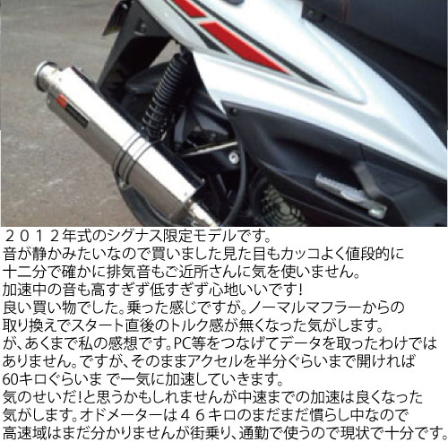 シグナスX用 パワーサイレントマフラー pse-1 - バイクパーツメーカー