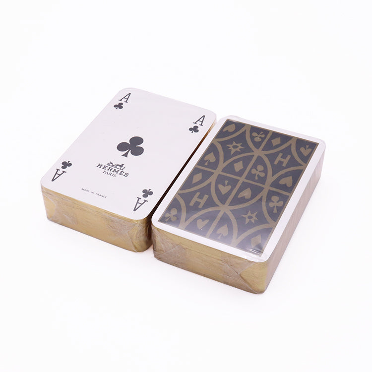 箱付き】HERMESエルメス ミニトランプ ホワイト/ゴールド ヴィンテージ