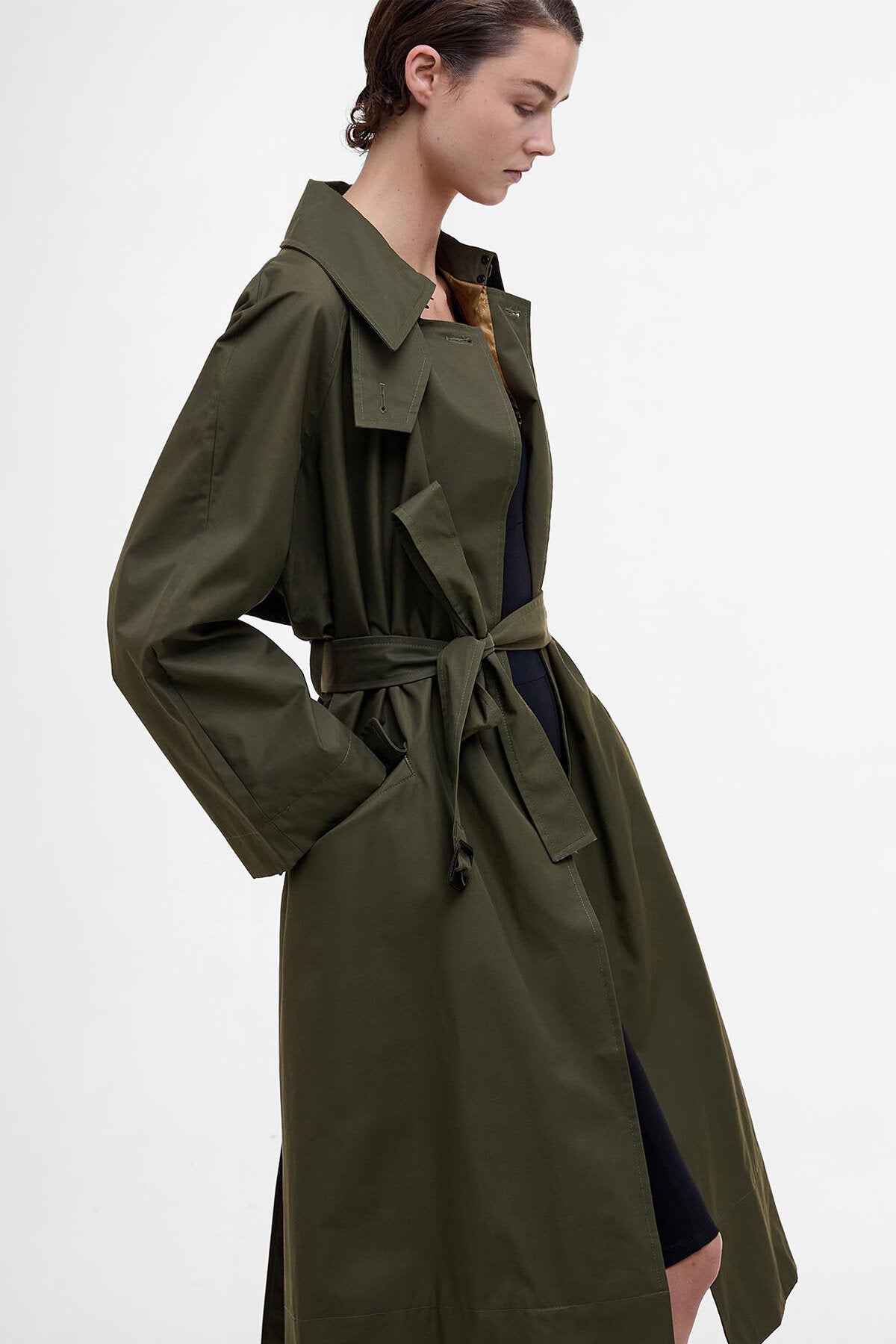 Barbour The Edit by Alexa Harley Showerproof Trench Coat Highland