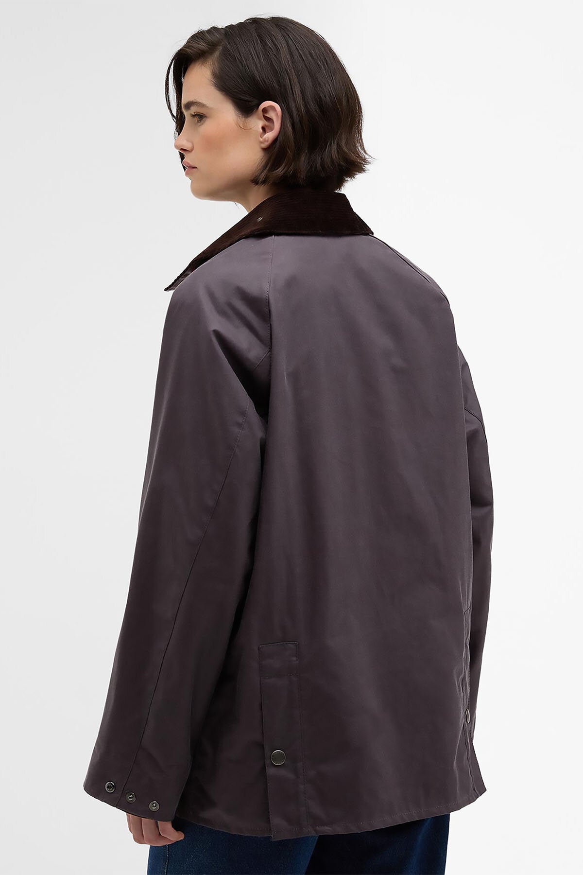 Paul Smith loves Barbour Oversized Bedale Waxed Jacket Grey lilac