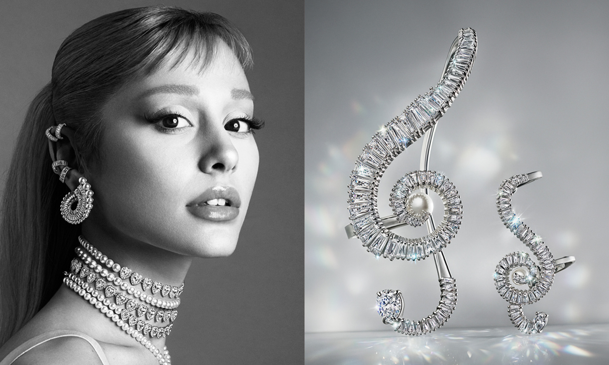 Ariana Grande's Swarovski Jewelry Collection Gives Old Hollywood Vibes